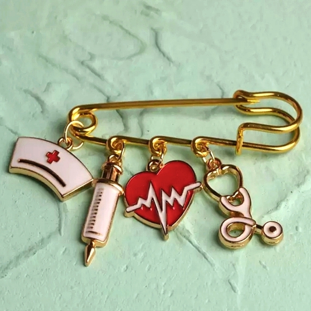 NEW‼️Nurse Themed Charm Brooch